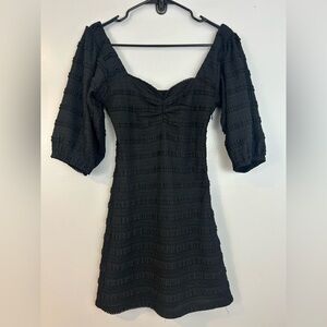 NWT Klesis Black Ruffle Sweetheart Mini Dress Size Small